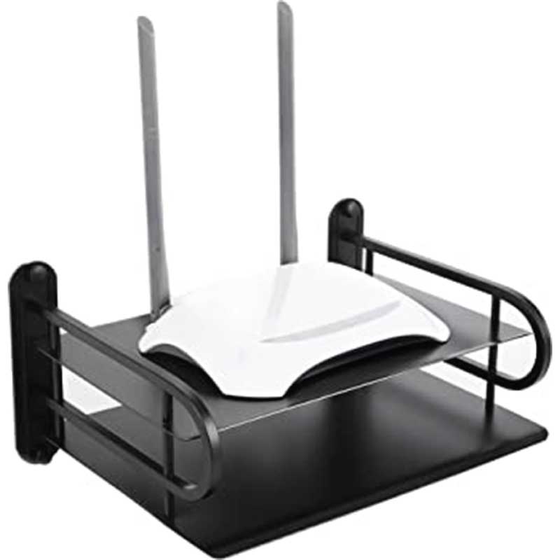 2 Layer Wall Mounted Router Stand Metal